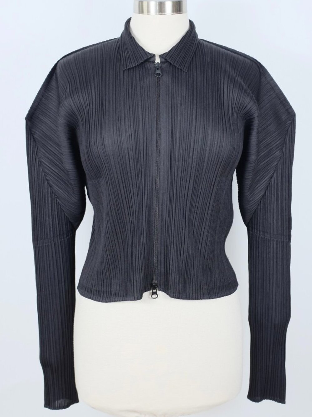 Issey Miyake Pleats Please blouse jacket sz 3 / M-L Black Full Zip